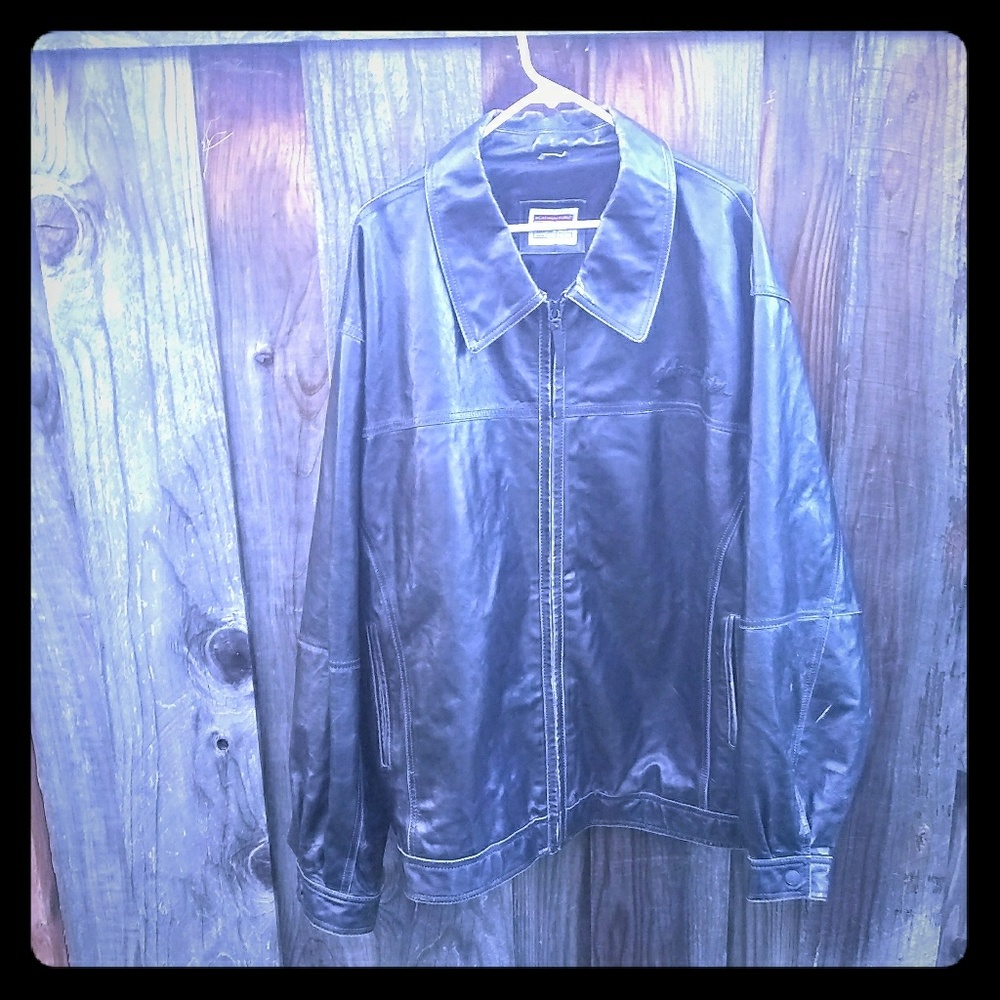 Fubu platinum leather jacket